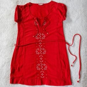 Red American Eagle boho mini Dress